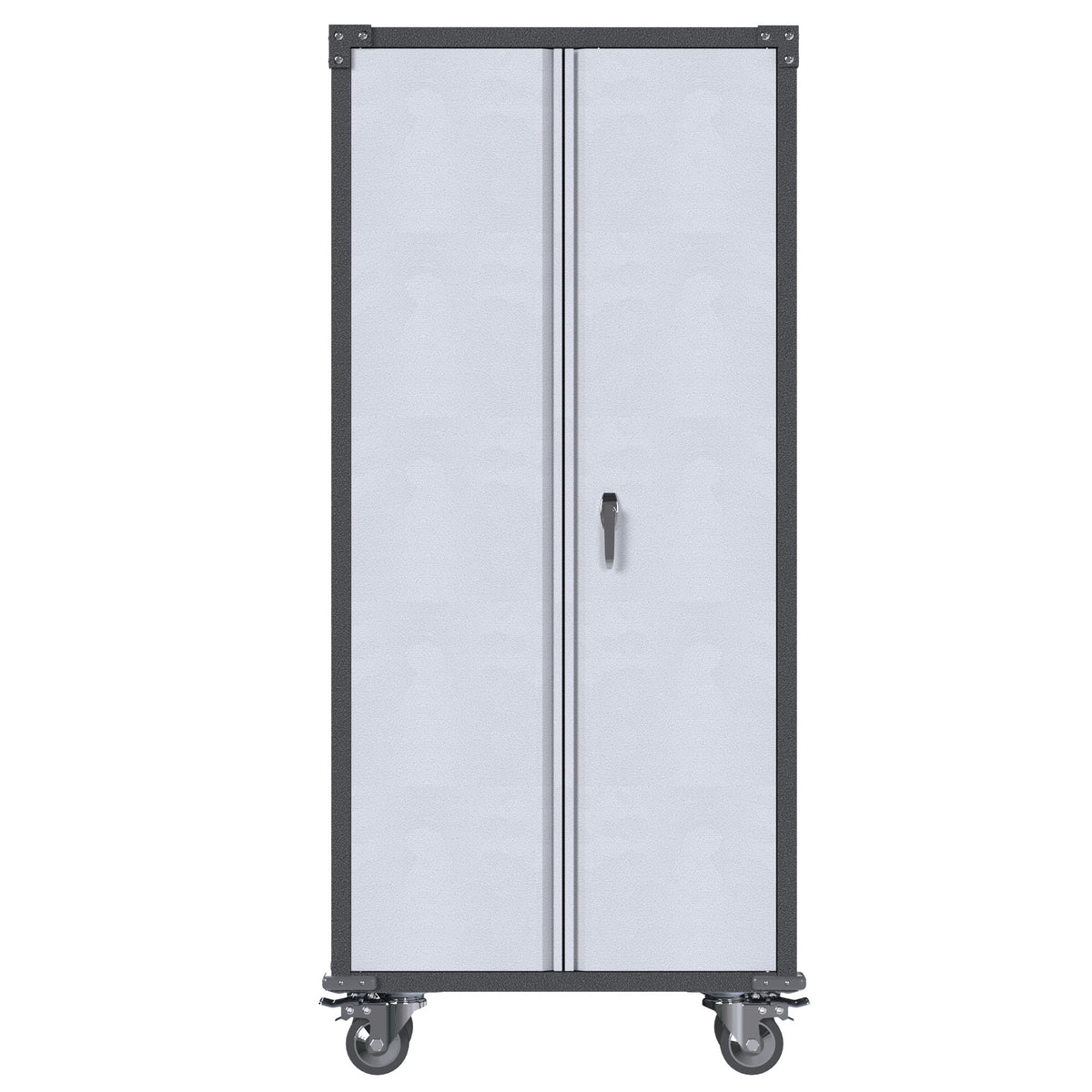 Metal Rolling Storage Cabinet with Hanging Rod S223