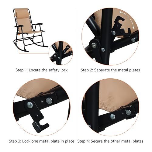 Foldable Rocking Chair Blue Z6864