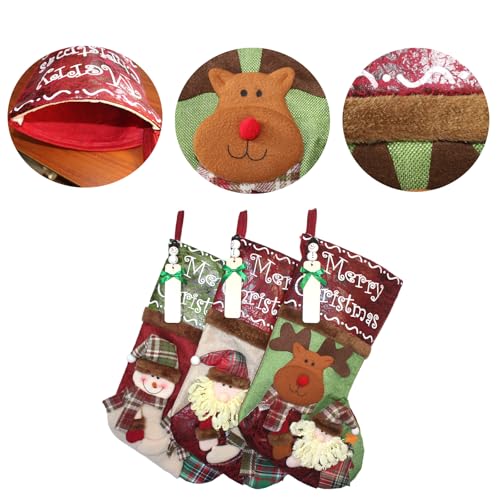 Set of 3 Christmas Stockings E146040