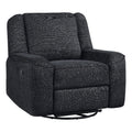 Ebony Chenille Upholstered Swivel Reclining Chair C997245