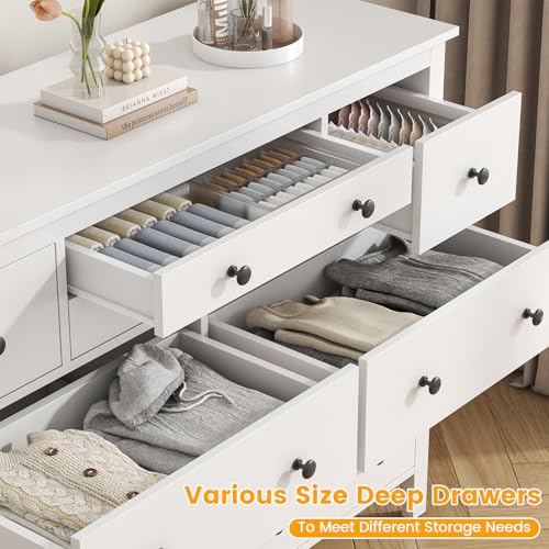 Black 10 Drawer Wood Dresser X43341