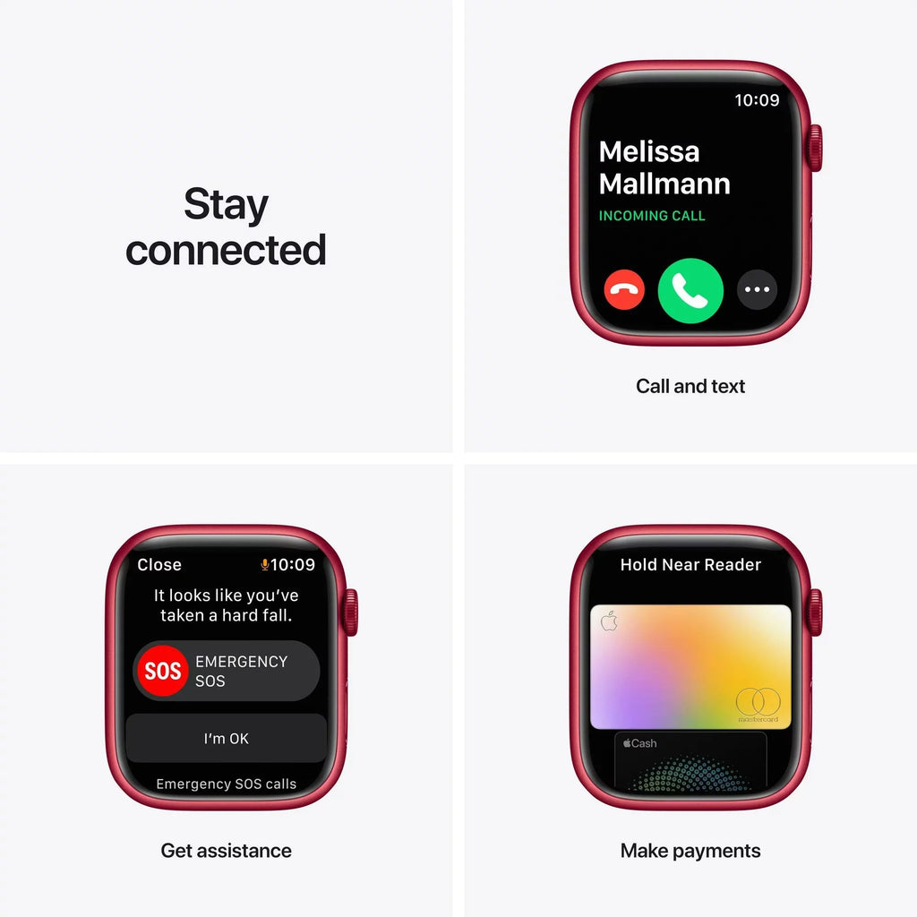 Red 45 mm Aluminum Case Smartwatch with Sport Band G821147