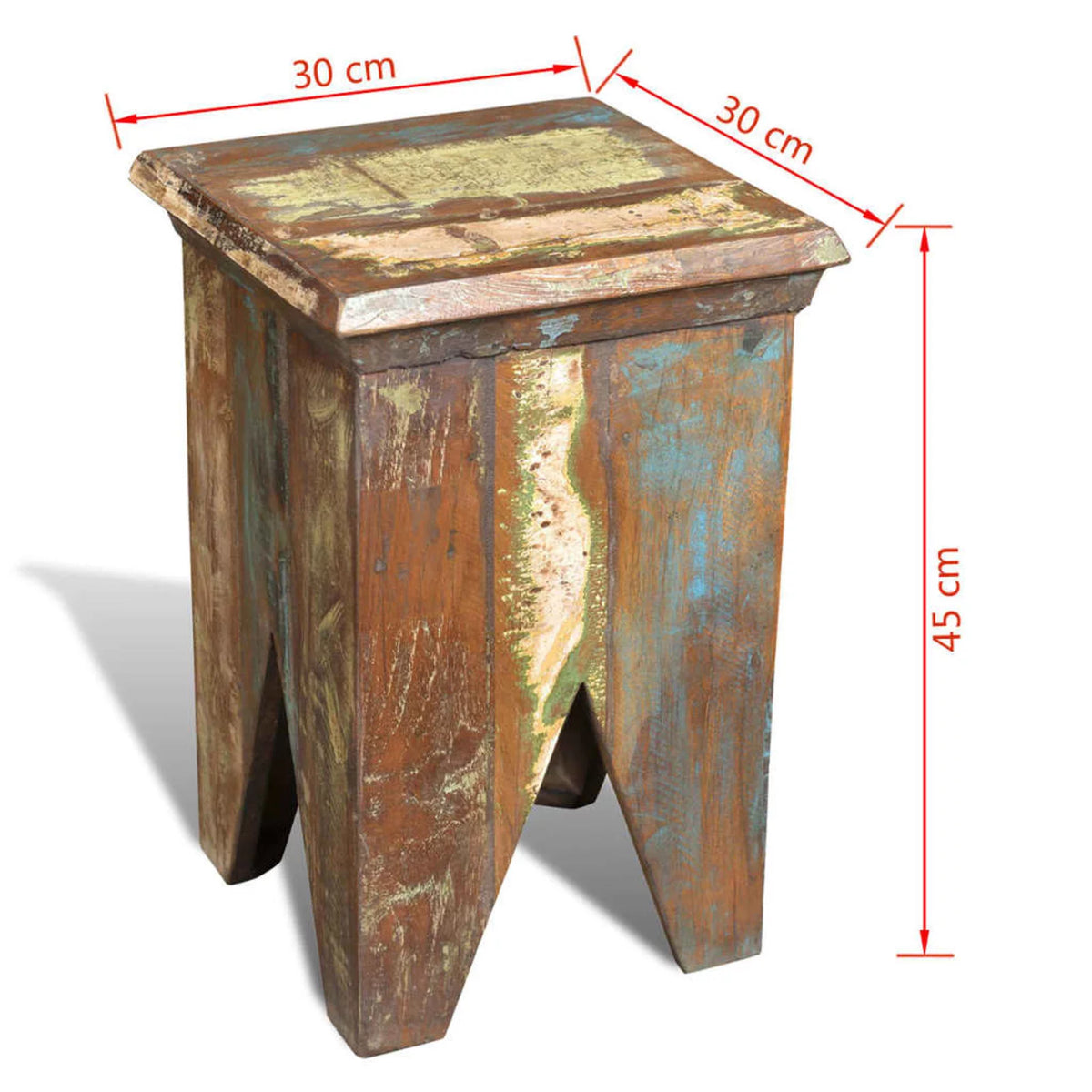 Solid Reclaimed Wood Stool Z9811
