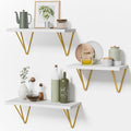Set of 3 White Wall Mounted Floating Shelves L97409