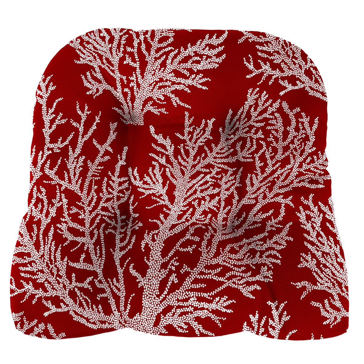 Red Square Tufted Outdoor Wicker Seat Cushion 2 Pack U989