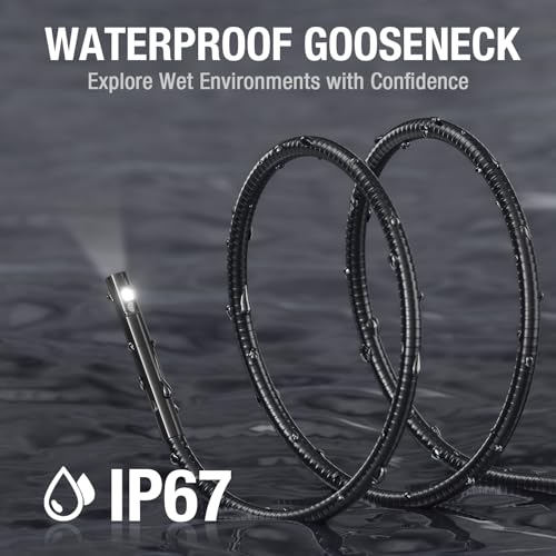 Dual Lens Borescope Camera with Light 1080P Waterproof Flexible Endoscope G1555