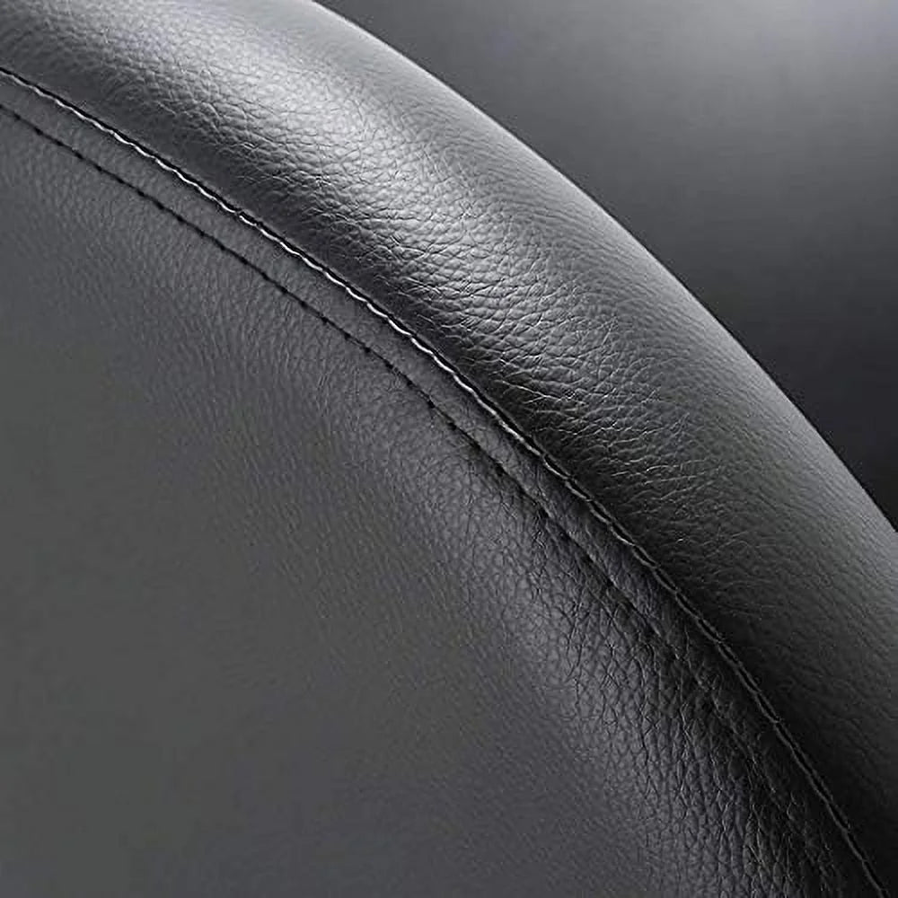 Black Jumbo Size PU Leather Round Swivel Chair J9900