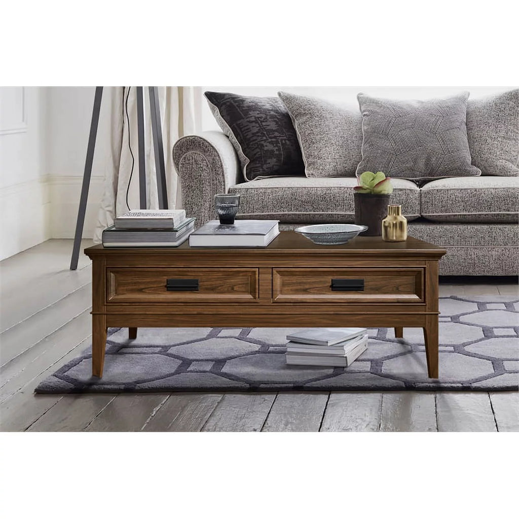 Brown Cherry 2 Drawer Wood Coffee Table F562689