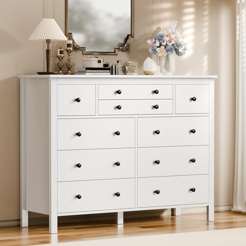 Black 10 Drawer Wood Dresser X43341