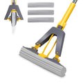 Self-Squeeze Sponge Mop with Stainless Steel Handle and 3 PVA Refills O444