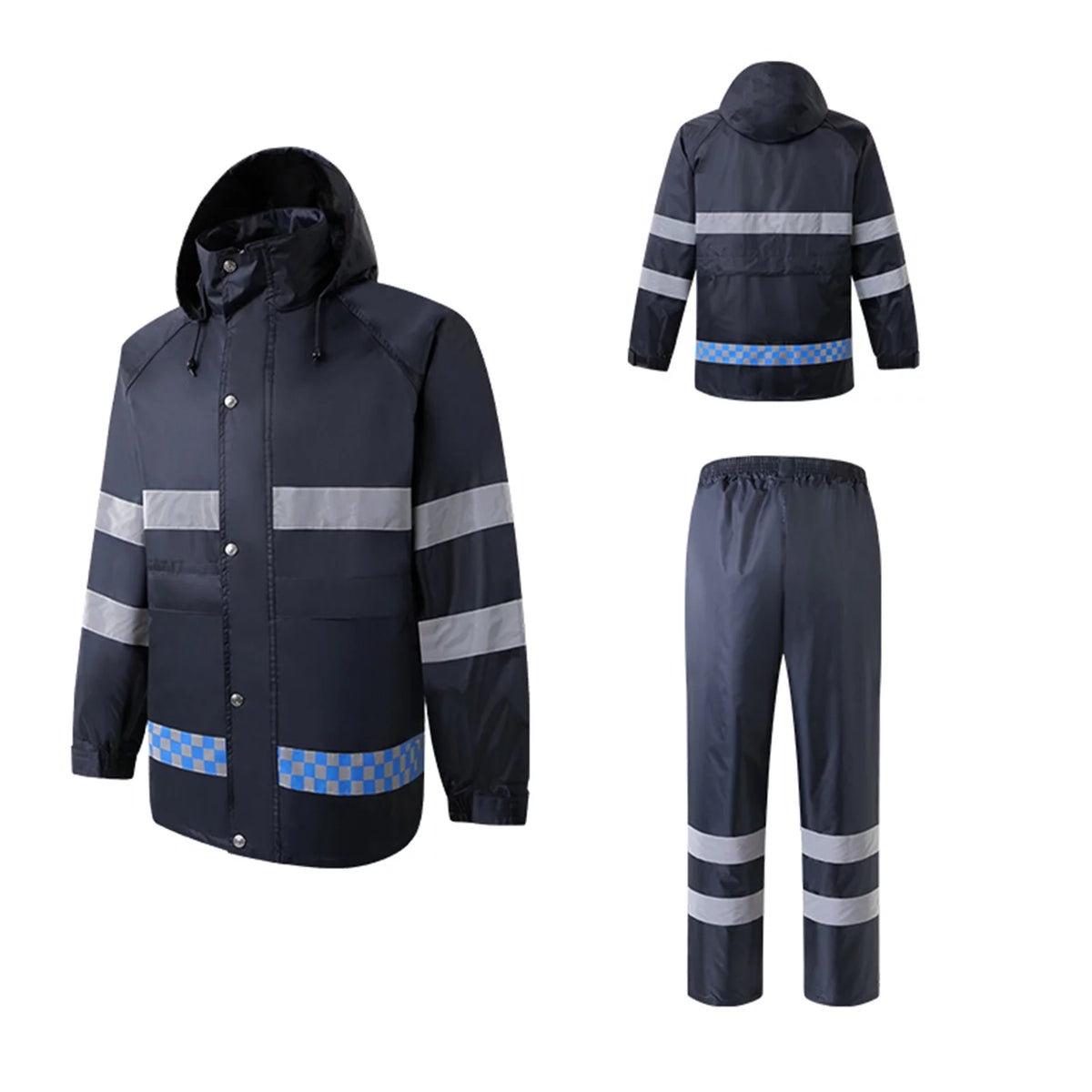 High Visibility Reflective Waterproof Hooded Raincoat XXL C729