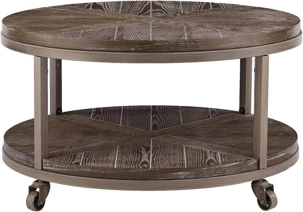 Round Industrial Coffee Table H69062