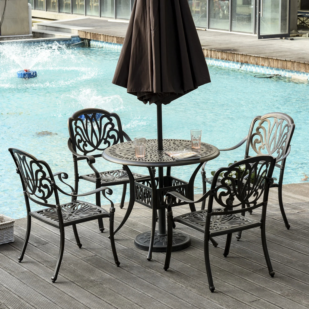 Cast Aluminum Patio Dining Set for 4 G169078
