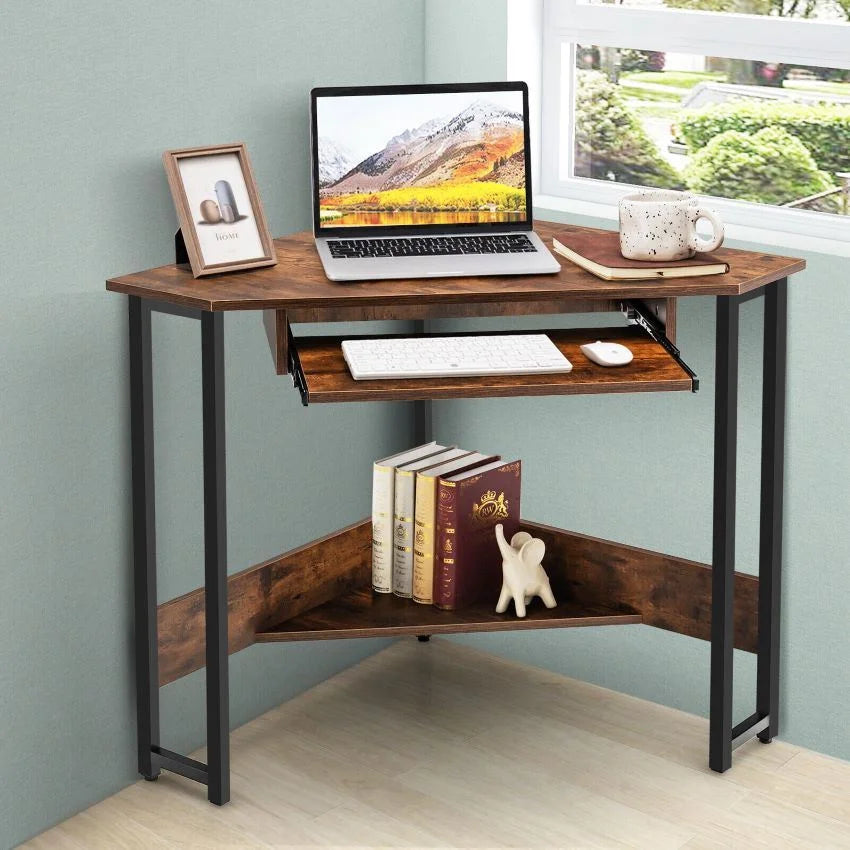 Brown Corner Computer Desk Q95088