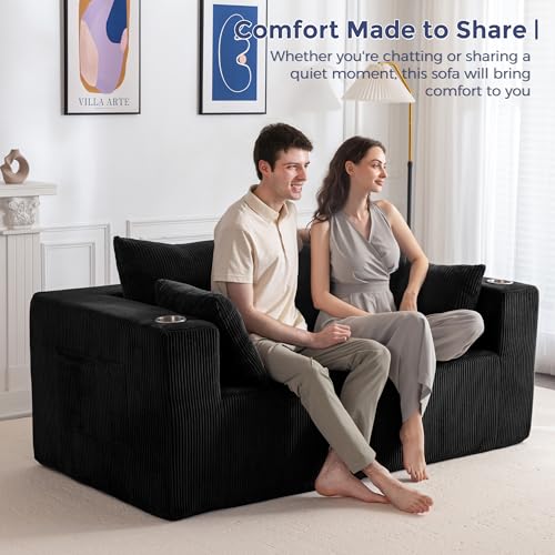 U Shaped Modular Sectional Sofa with 2 Ottomans Grey V294
