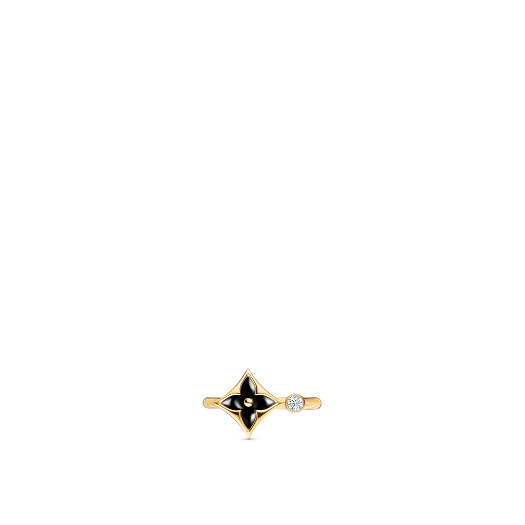 Yellow Gold Onyx Diamonds Ring Q862177