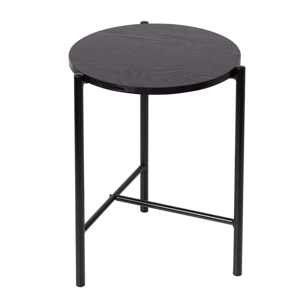 Black Round Side Table F517