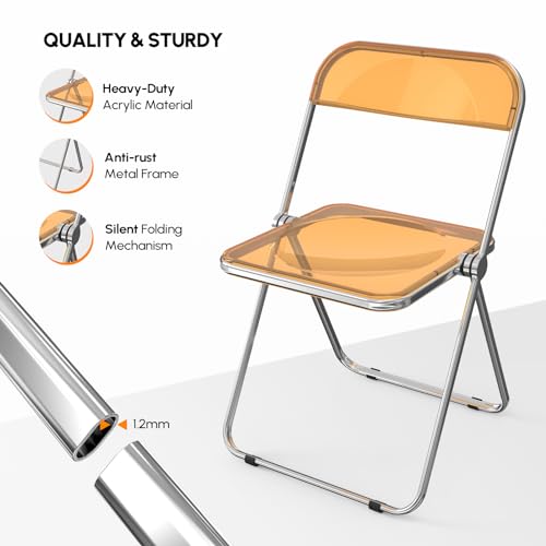 Clear Acrylic Folding Chairs 2 Pack N506864