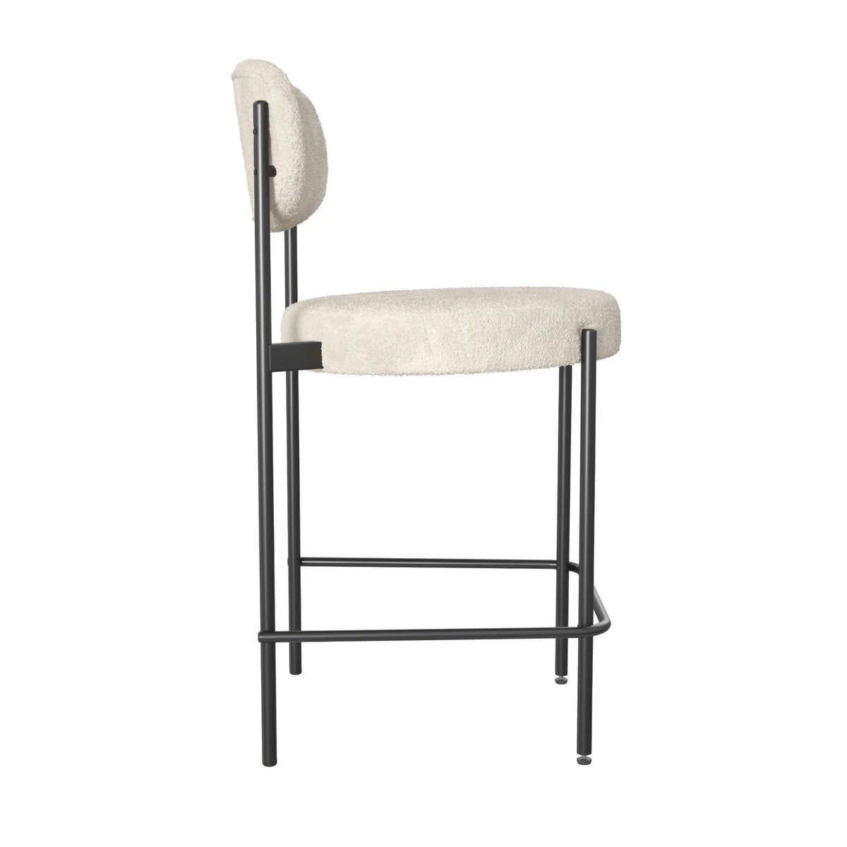 Cream Boucle Counter Stool D9309
