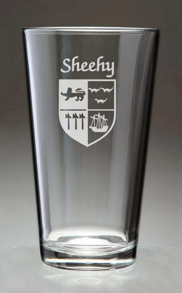 Irish Coat of Arms Pint Glasses Set of 4 I354