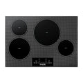 Black 4 Burner Built-In Electric Induction Cooktop J48114
