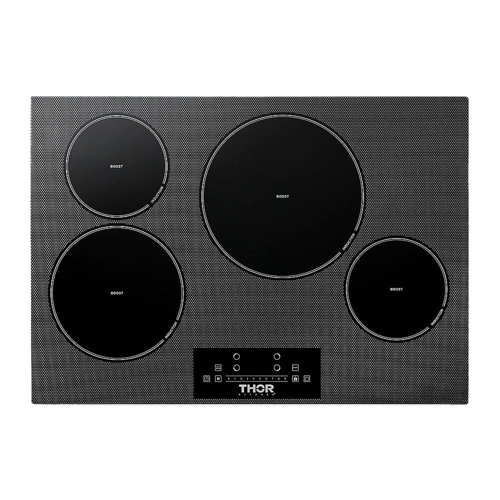 Black 4 Burner Built-In Electric Induction Cooktop J48114
