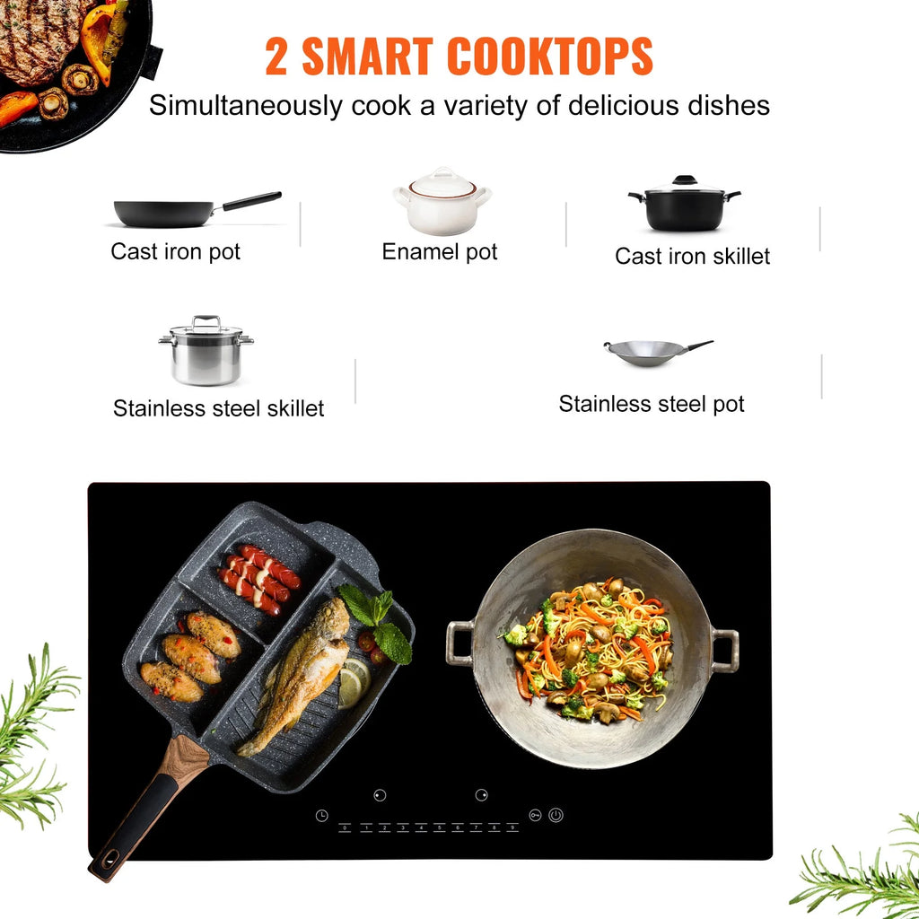 2 Burners Ceramic Glass Electric Cooktop S2265
