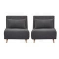 Dark Gray Futon Chair Set of 2 X9558