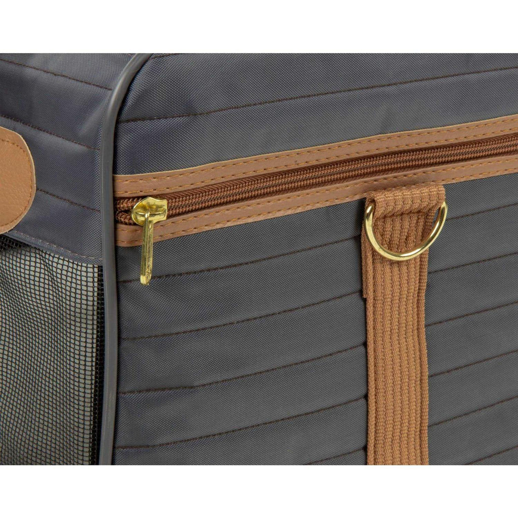 Charcoal and Camel Pet Carrier P439