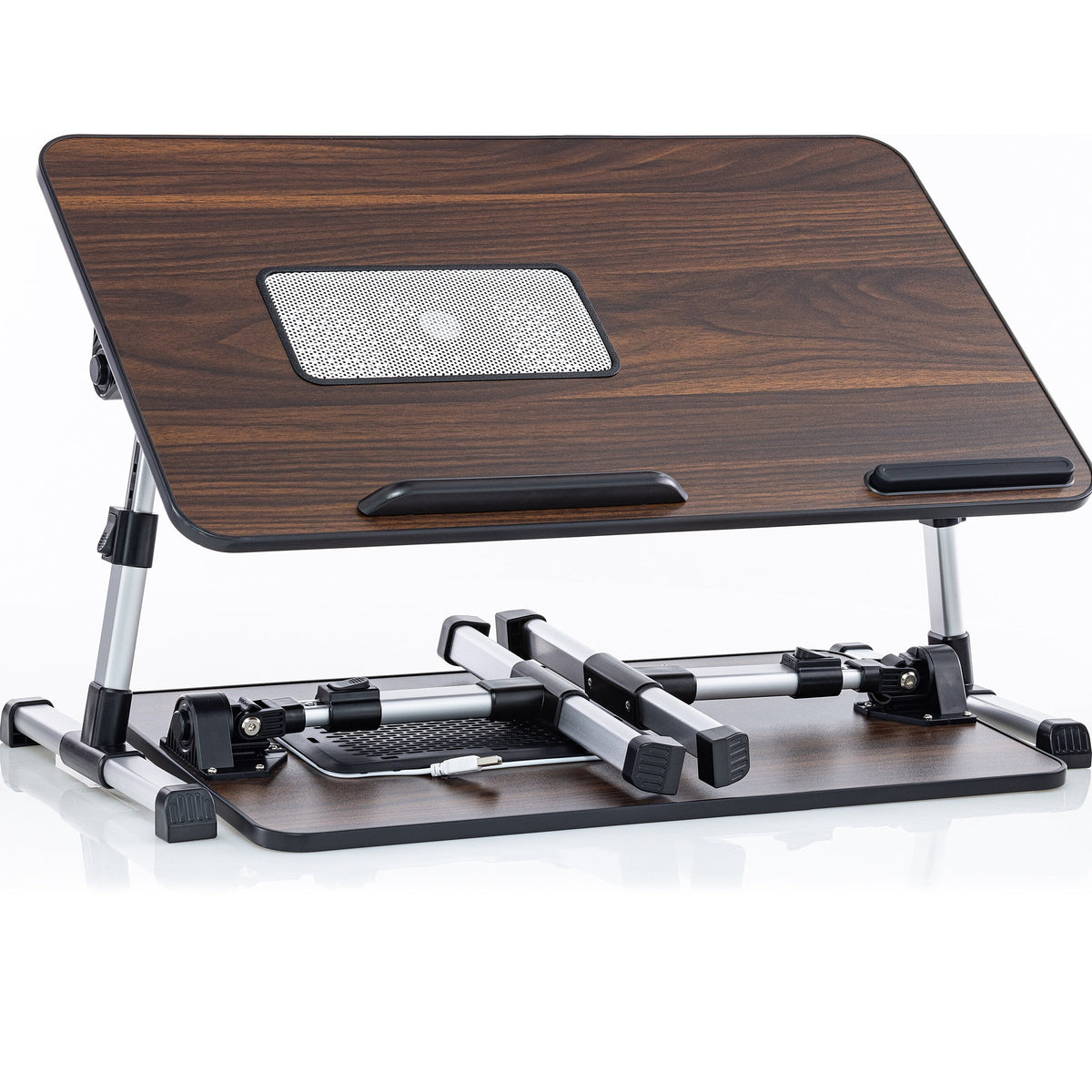 Brown Large Wood Top Lap Desk with Dual Cushion C47661