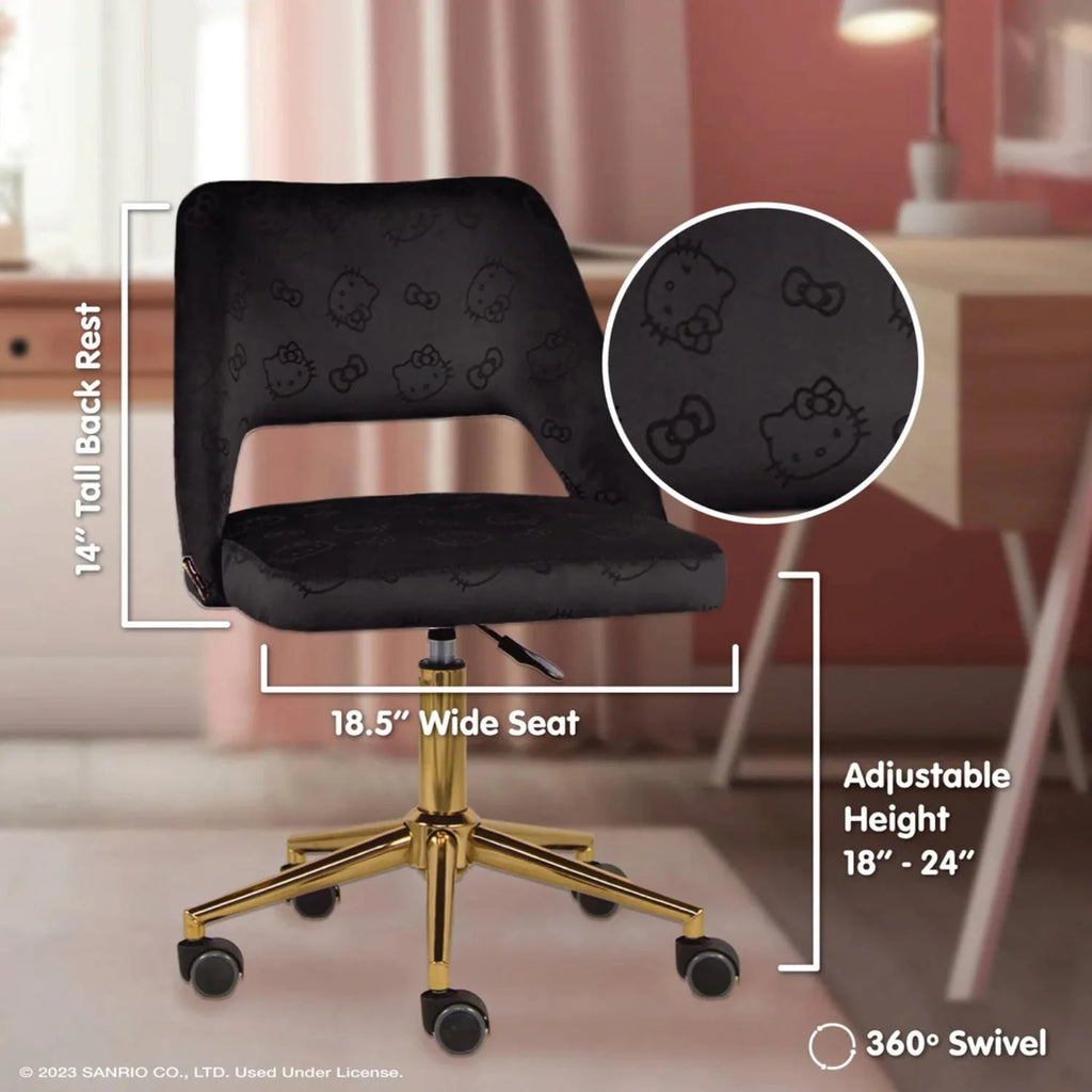 White Velvet Swivel Vanity Chair with Wheels N600238