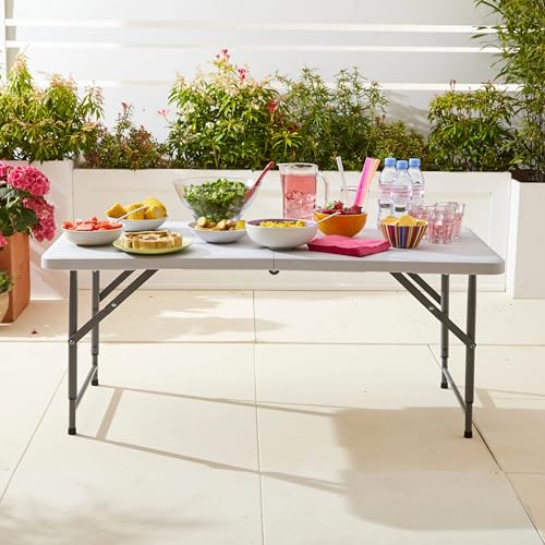 White 4ft Plastic Folding Table J65867
