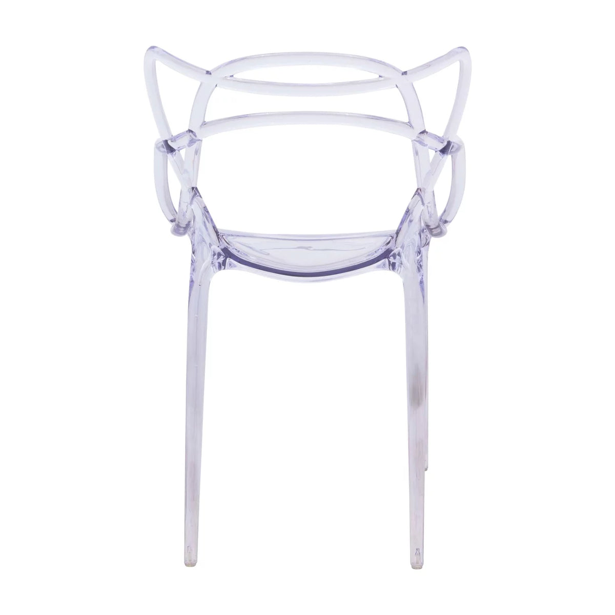 Clear Stackable Plastic Dining Armchair Set of 2 D996