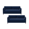 Navy Blue Fabric Sofa Set M8254
