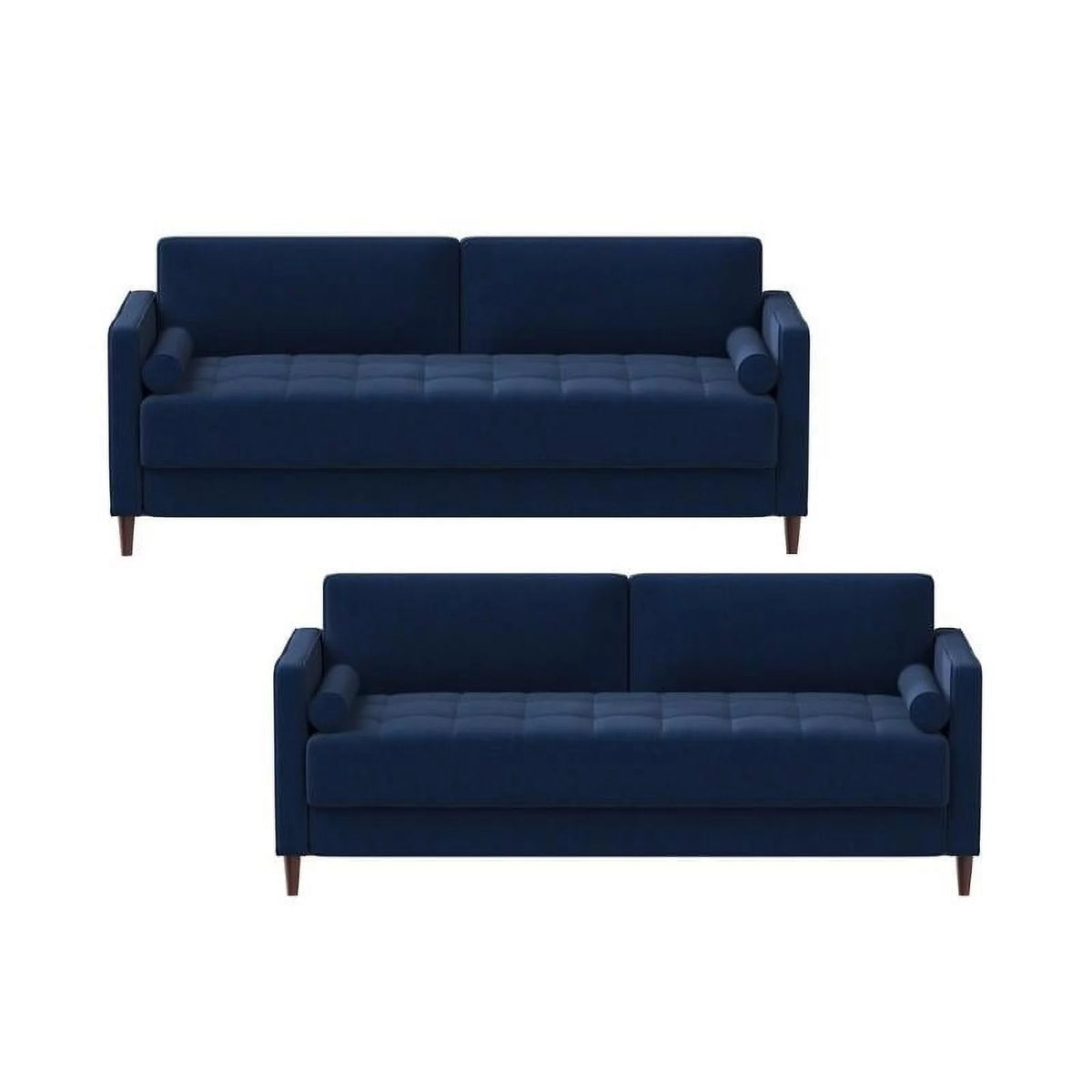 Navy Blue Fabric Sofa Set M8254