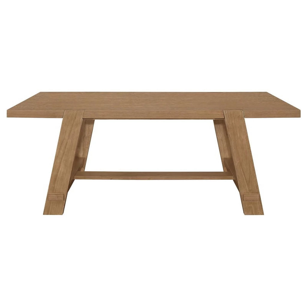 Brown 5-piece Wood Rectangular Dining Table Set H558