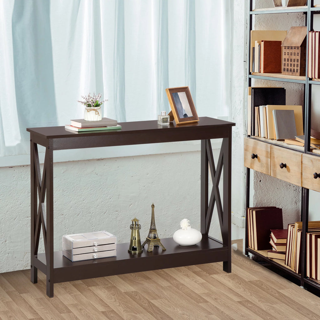 Brown Wallmount Console Table P695
