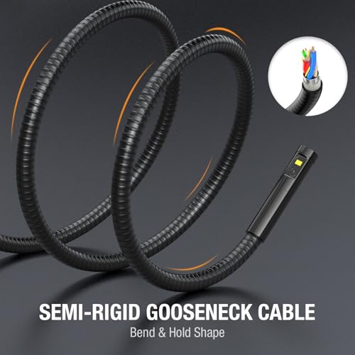 Dual Lens Borescope Camera with Light 1080P Waterproof Flexible Endoscope G1555