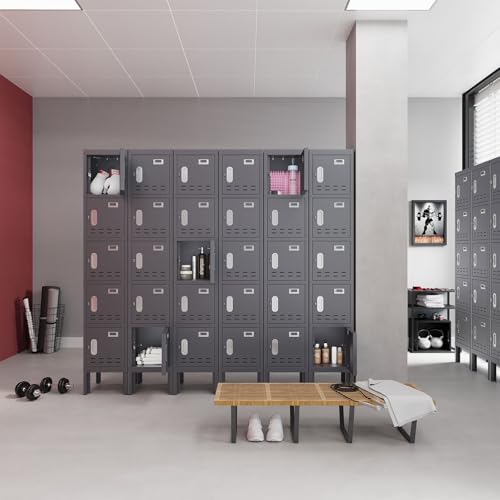 Metal Storage Locker with Door, Card Slot, 66" Height Steel Locker G612730