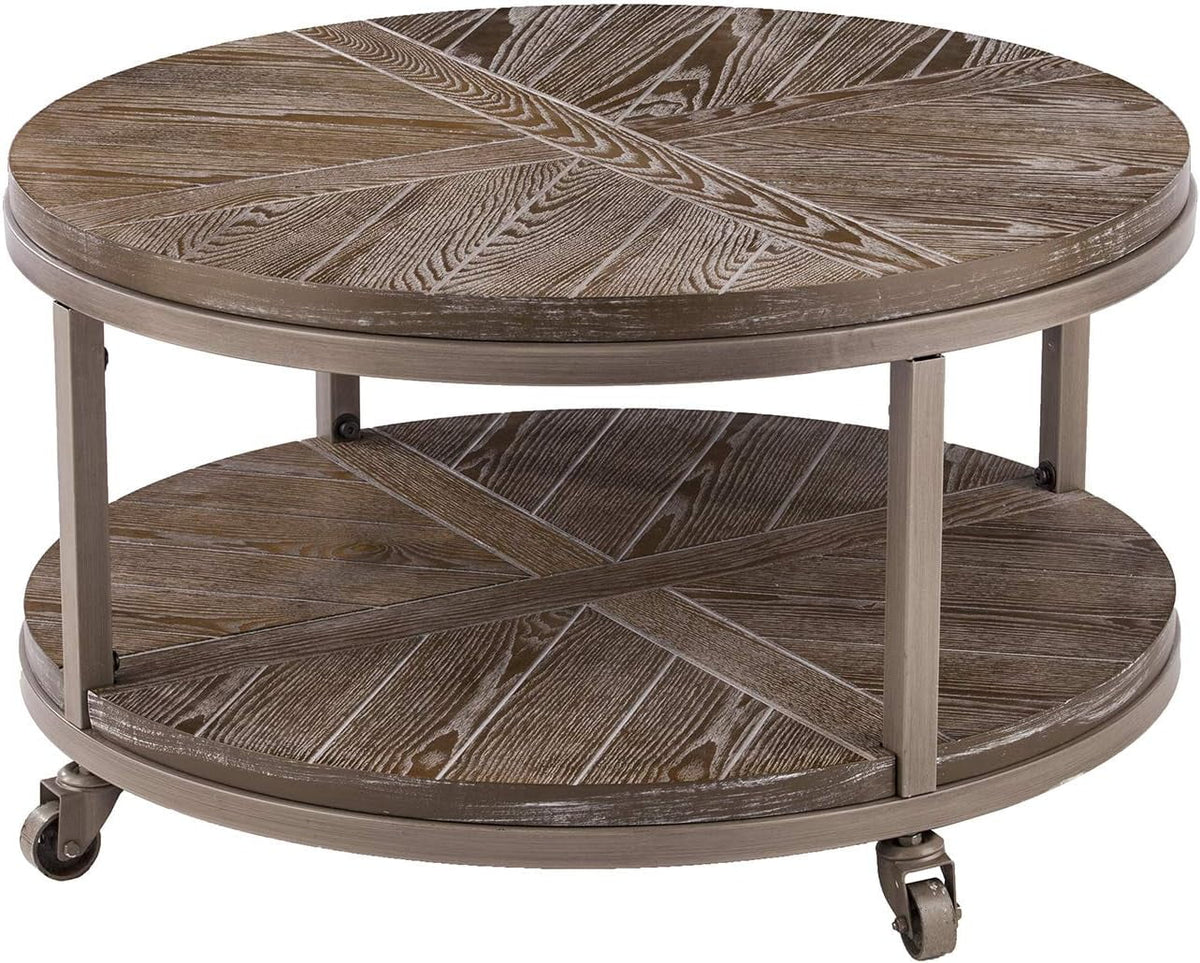 Round Industrial Coffee Table H69062