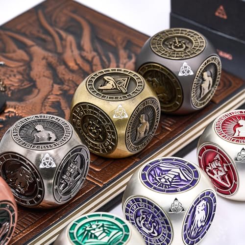 Matte Green 7-in-1 Polyhedral Metal Dice Set W188573