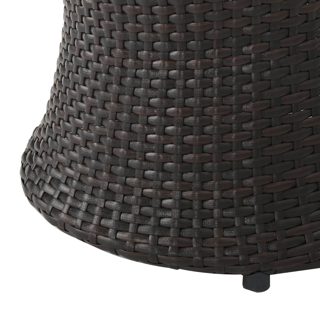 Multibrown Outdoor Wicker Side Table P5215