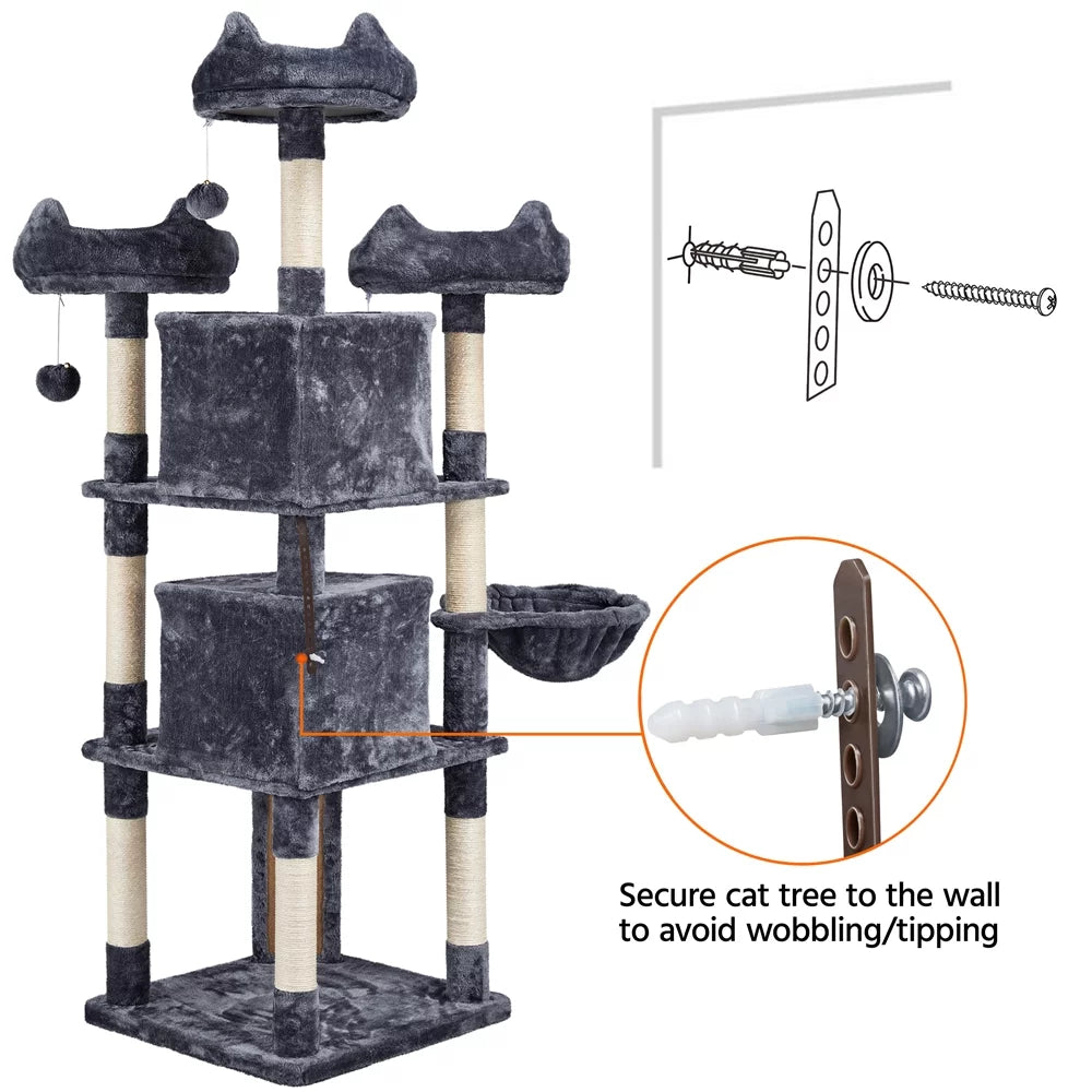 Dark Gray Cat Tree D5014