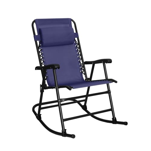 Foldable Rocking Chair Blue Z6864
