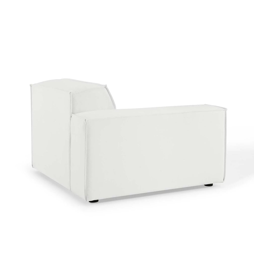 White Right-Arm Sectional Sofa Chair E3135