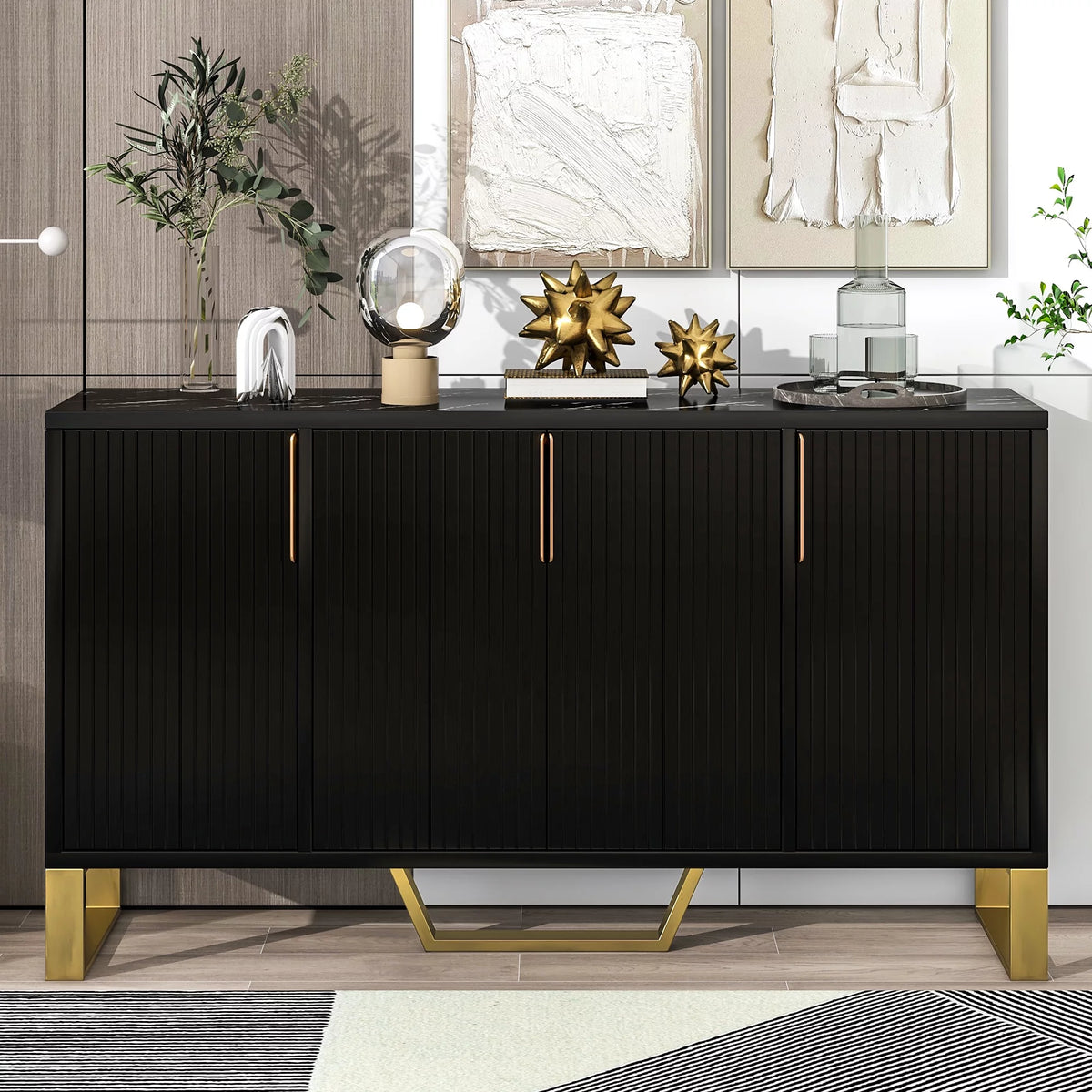Modern Sideboard with Four Doors and Adjustable Shelves G1024
