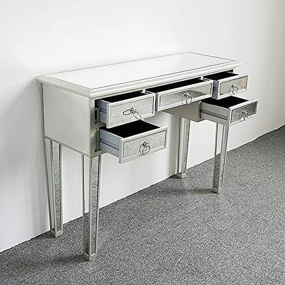Mirrored Vanity Dressing Table with 5 Drawers I335
