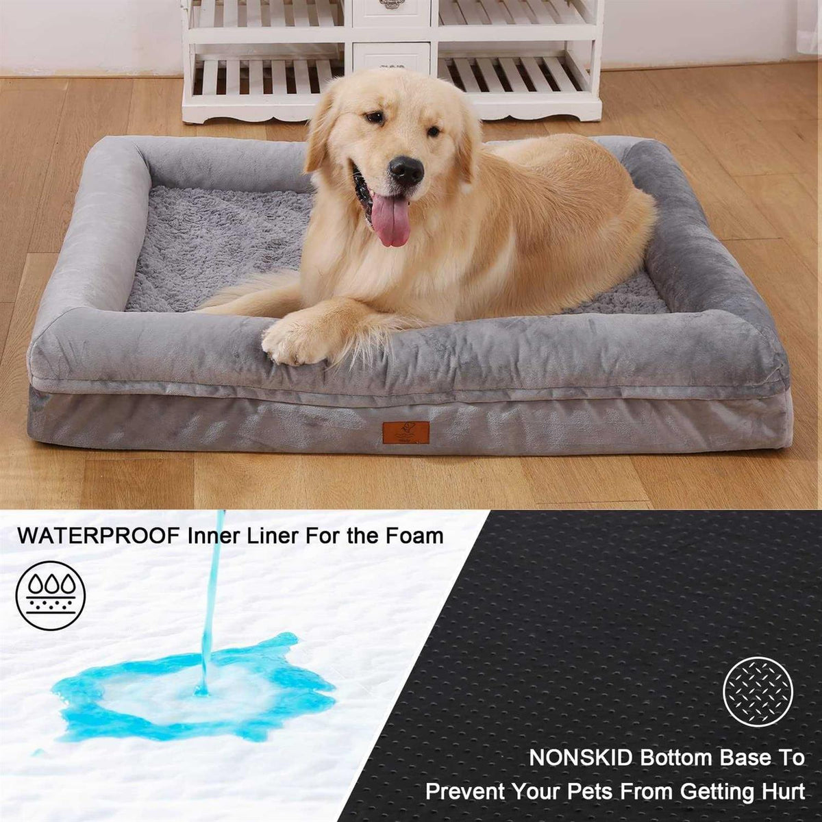 Orthopedic Washable Dog Bed with Removable Cover O901235