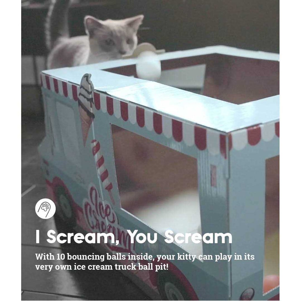 Cardboard Ice Cream Truck Cat Toy A692111
