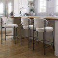 Cream Boucle Counter Stool D9309